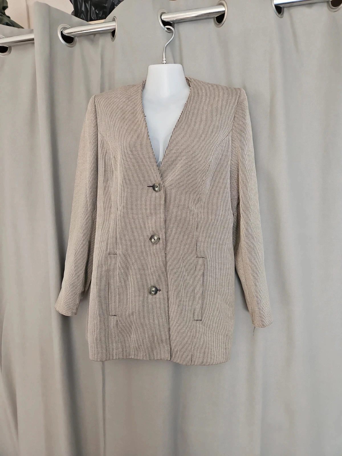 Veste vintage pied de poule femme taille 38